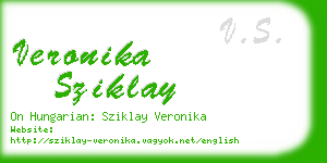 veronika sziklay business card